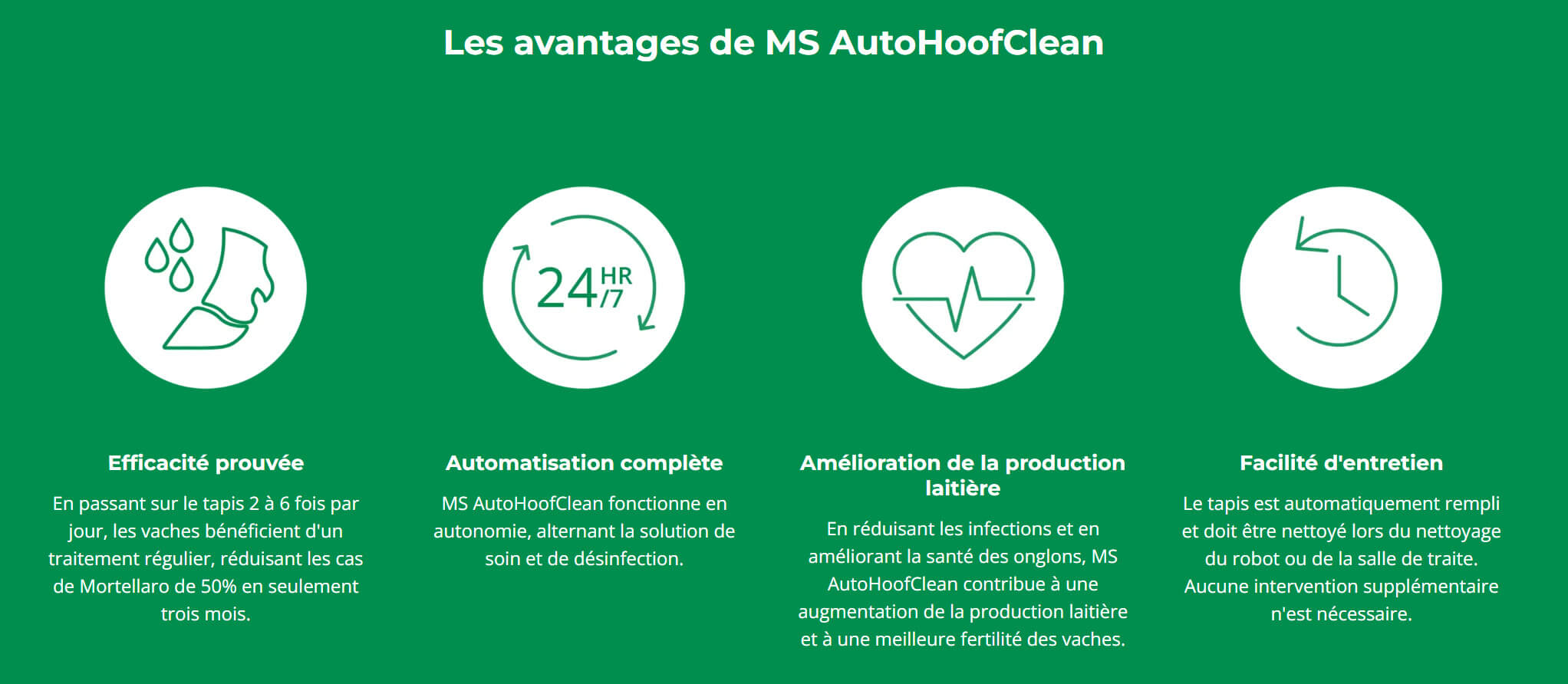 AutoHoofClean AVANTAGES tapis de soin des onglons automatique