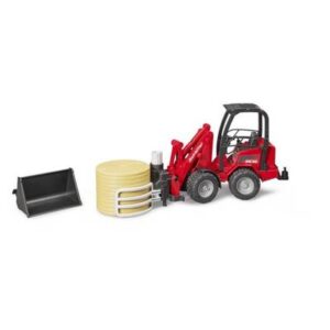 Chargeur compact Schäffer 2630 avec pinces à ballots et 1 ballot rond