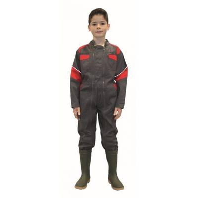 Combinaison enfant gris rouge - double fermeture