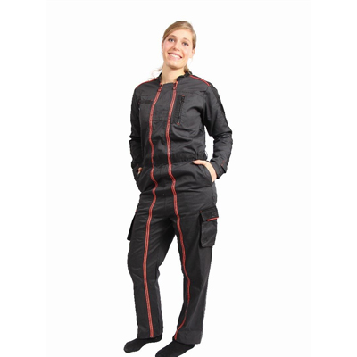 Combinaison femme 2 zips noir