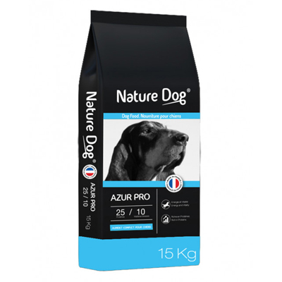 Croquettes pour chien Croquettes pour chien Azur Pro 25/10 Nature Dog 15kg